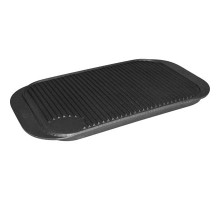 Cast iron double side griddle 48x26 cm h 2 cm, Stalgast, 049002