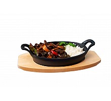 Cast iron platter for serving 210x150 mm, Stalgast, 049012