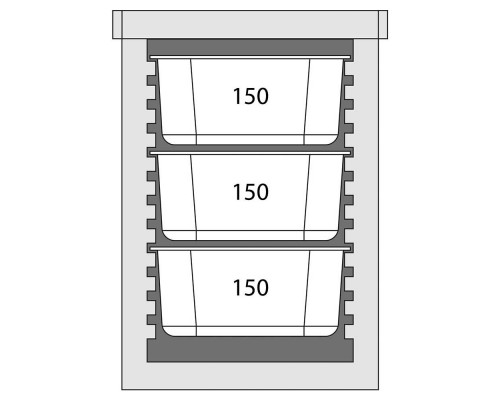 Izolēta transportēšanas pārtikas kaste ar durvīm6x gn 1/1 65 mm, Stalgast, 053870