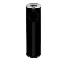 Trash bin with ashtray 15 l black, Stalgast, 068213