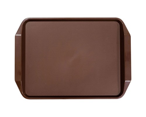 Square non-slip tray, dark brown 430x305x30 mm, Stalgast, 414090