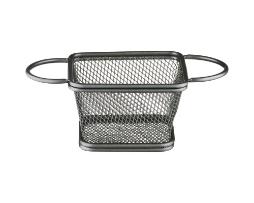 Finger food serving basket, black, 100x80x70 mm, Stalgast, 546051