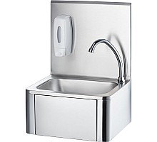 Washbasin with a knee switch, tap and soap dispenser, Stalgast, 610005