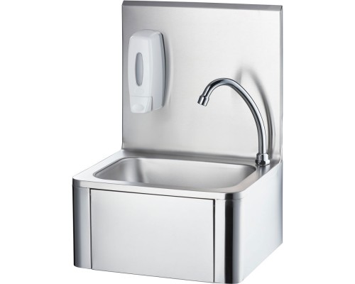 Washbasin with a knee switch, tap and soap dispenser, Stalgast, 610005