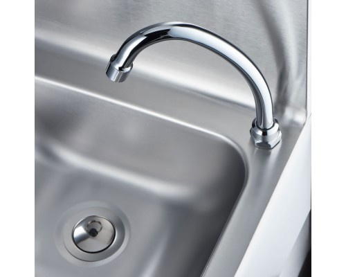 Washbasin with a knee switch, tap and soap dispenser, Stalgast, 610005