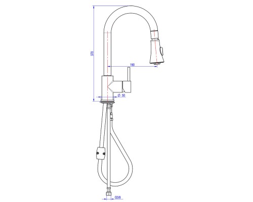 Tap with shower, Stalgast, 651114