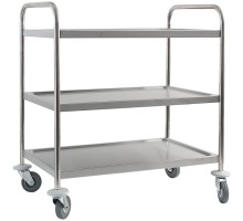 Serving trolley (3 shelves), stainless steel, Stalgast, 661030