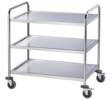 Stainless steel waiter's trolley, 3 shelves, Stalgast, 661033