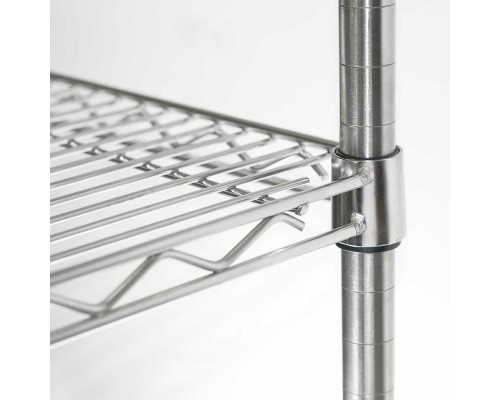 Storage racks chromed 4 shelves 610x455x1800mm, Stalgast, 680062