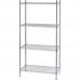 Chromed steel, 4-tier storage shelving unit, foldable, 900x450x1800 mm, Stalgast, 680093