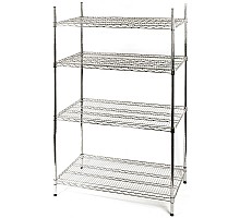 Storage racks chromed 4 shelves 1220x455x1800mm, Stalgast, 680122