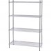 Chromed steel, 4-tier storage shelving unit, foldable, 1200x450x1800mm, Stalgast, 680123