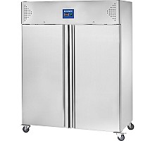 2-door stainless steel refrigerated cabinet on wheels, gn 2/1, v 1300 l, Stalgast, 830130