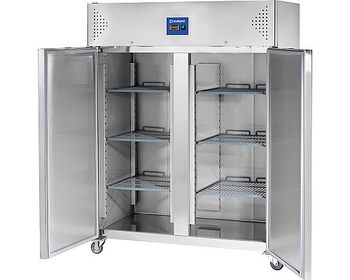 2-door stainless steel refrigerated cabinet on wheels, GN 2/1, V 1300 l