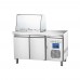 2-door salad refrigerated table with a glass extension and a worktop, 240 l, Stalgast, 832225