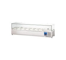 Top-mounted refrigerated display case with glass l 1600 mm, 7 x gn 1/3, Stalgast, 834730