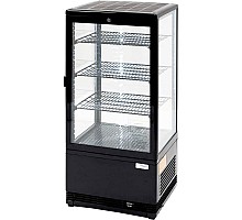 Chilled display cabinet 78l black, led light, Stalgast, 852174