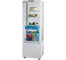 glass door display fridge 235 l white