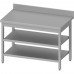 Wall table with 2 shelves 1600x600x850 mm for assembly, Stalgast, 980066160