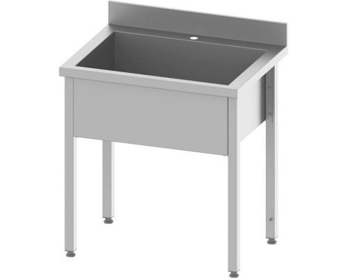 Single deep pot sink, 1200x700x850 mm h=300 mm, for assembly, Stalgast, 951337120