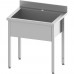 Single deep pot sink, 600x600x850 mm h=300 mm, for assembly, Stalgast, 951336060