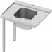 Loading table (l) 1 sink without shelf for stalgast dishwasher on two legs 800x670x870 mm for assembly, Stalgast, 954777080