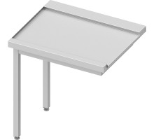 Unloading table (l), without shelf for stalgast dishwasher on two legs 1000x670x870 mm, for assembly, Stalgast, 954787100