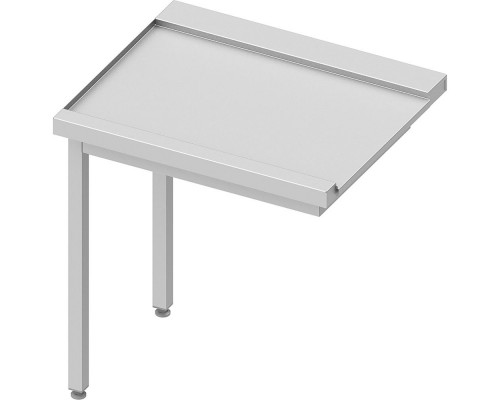 Unloading table (l), without shelf for stalgast dishwasher on two legs 1000x670x870 mm, for assembly, Stalgast, 954787100