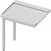 Unloading table (l), without shelf for stalgast dishwasher on two legs 1000x670x870 mm, for assembly, Stalgast, 954787100