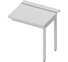 Unloading table (r), without shelf for stalgast dishwasher on two legs 1000x670x870 mm, for assembly, Stalgast, 954807100