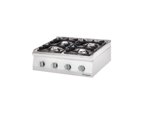 4-burner gas counter top range 800x700 22, 5kw - g20, Stalgast, 9706210