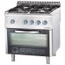 4-burner gas range 800x700x850 with oven (800) 22, 5+5 kw - g30/31 (propan-butan), Stalgast, 9710230