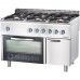 6-burner gas range 1200x700x850 with oven (800) 32, 5+5 kw - g20 , Stalgast, 9711110