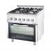 4-burner gas range g30 (propan-butan) with electric oven 20.5kw (set), Stalgast, 9715130