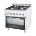 4-burner gas range 800x700x850 with electric oven 20, 5+7 kw (static) - g20 (gz50), Stalgast, 9716110