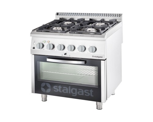 4-burner gas range 800x700x850 with electric oven 22, 5+7 kw (static) - g30/31 (propan-butan), Stalgast, 9716230