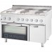 6-burner electric range 1200x700x850 with electric oven 15, 6+7 kw (3heating systems), Stalgast, 9717000