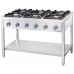 Gas stove, 6 burners, for assembly, 700 mm, 36.5 kw, g30, Stalgast, 978623