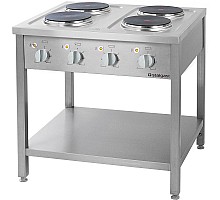 4-burner free standing electric range 4x2, 6 kw, Stalgast, 979500