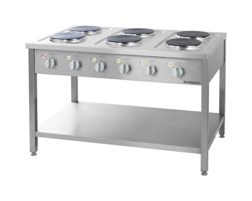 Free standing electric range 6x2, 6 kw, Stalgast, 979600