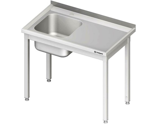 Table with one sink (l), without shelf 1000x700x850 mm welded, Stalgast, 983837100S