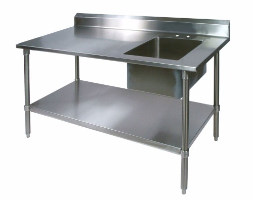 Galds ar vienu izlietni (R), with shelf 2000x700x850 mm