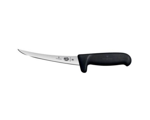 Fibrox, safety grip boning knife, normal edge, 12 cm, black, Victorinox, 5.6603.12M