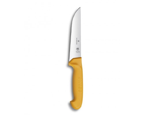 Swibo, butcher's knife, normal edge, 14 cm, yellow, Victorinox, 5.8421.14