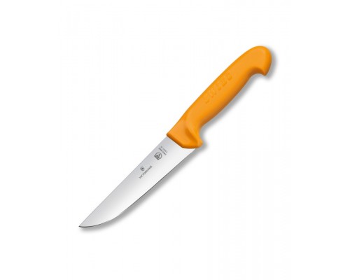 Swibo, butcher's knife, normal edge, 16 cm, yellow, Victorinox, 5.8421.16