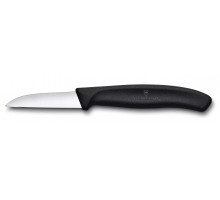 Swiss classic, paring knife, straight edge, 6 cm, black, Victorinox, 6.7303