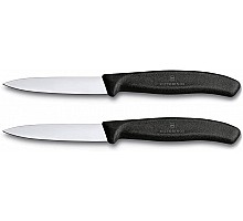 Swiss classic, paring knife, 8 cm, black, Victorinox, 6.7603