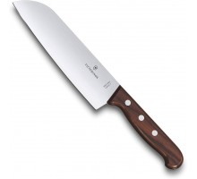 Wood, нож поварской santoku, нержавеющий, 17 см, рукоять обработанный клен, подарочная коробка, Victorinox, 6.8500.17G