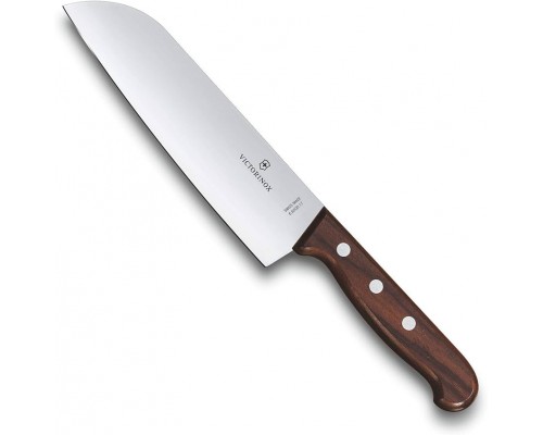 Wood, chef's knife santoku, stainless, 17 cm, handle processed maple, gift box, Victorinox, 6.8500.17G