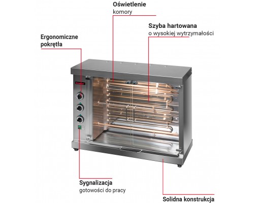 Elektriskais rotācijas cepeškrāsnis 12 cāļiem, 7,5 kw, Kromet, 000.OE-12NC